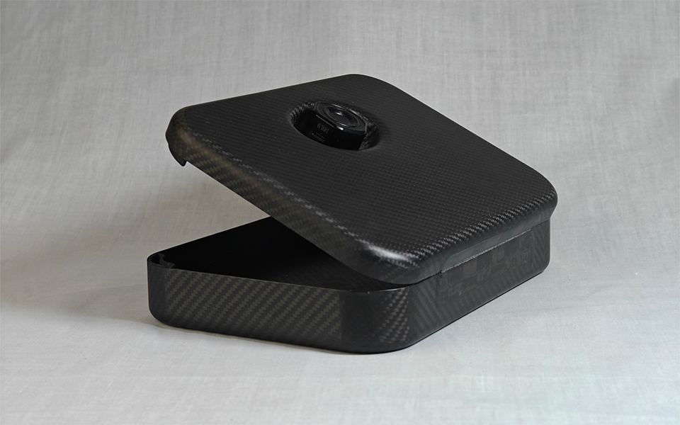 Hinged case consumer product