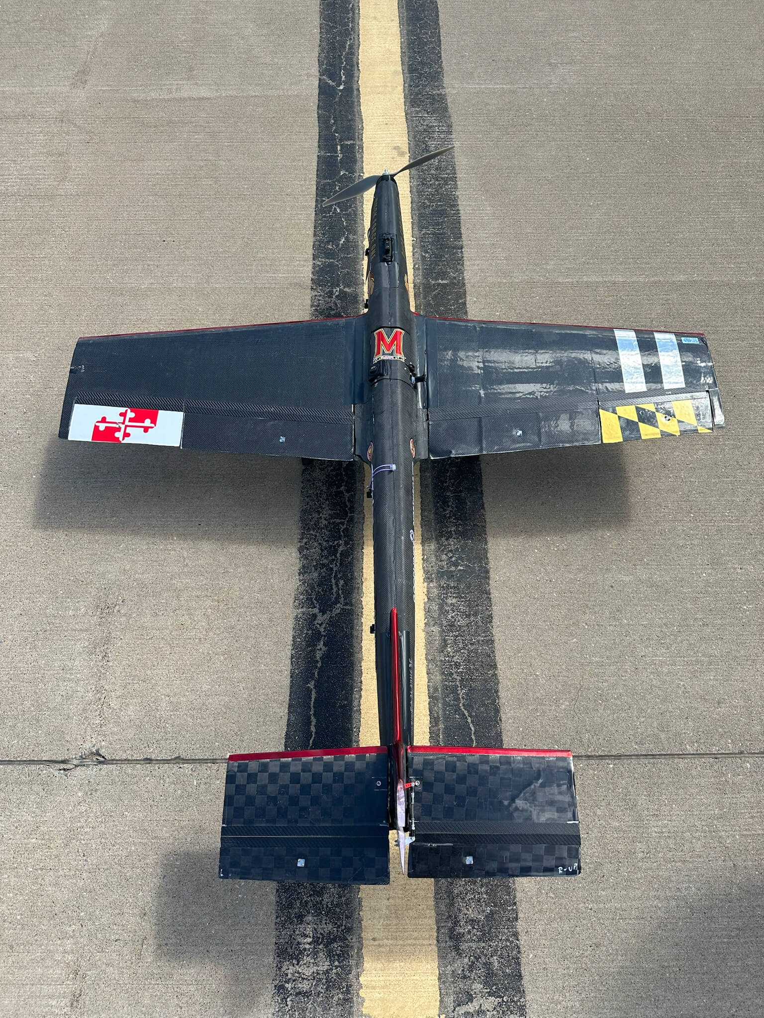 University of Maryland carbon fibre UAV seen from above